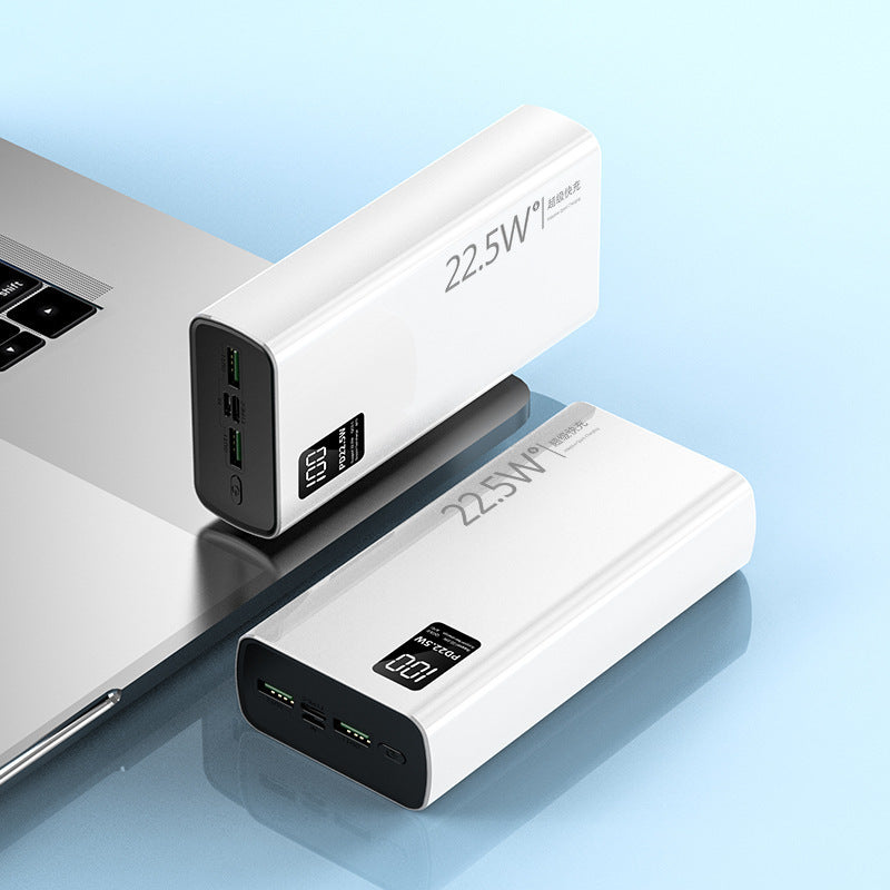 Kompakt batteripakke — kapasitet på 50 Ah, flere porter, digitalt displaypanel
