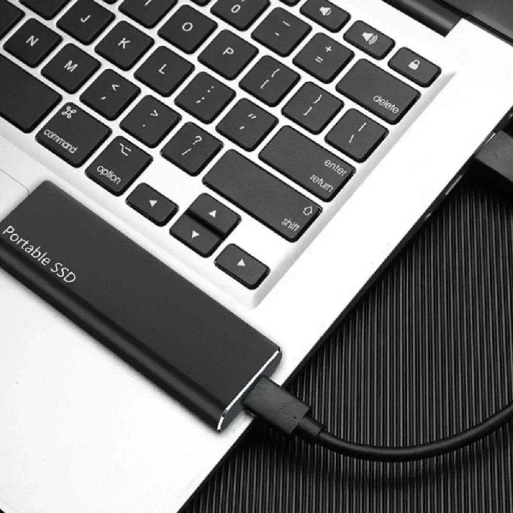 Slank bærbar ekstern SSD — USB 3.2-højhastighedsoverførsel
