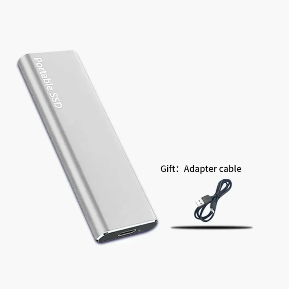 Bærbar ekstern SSD-stasjon — slank profil, USB 3.2