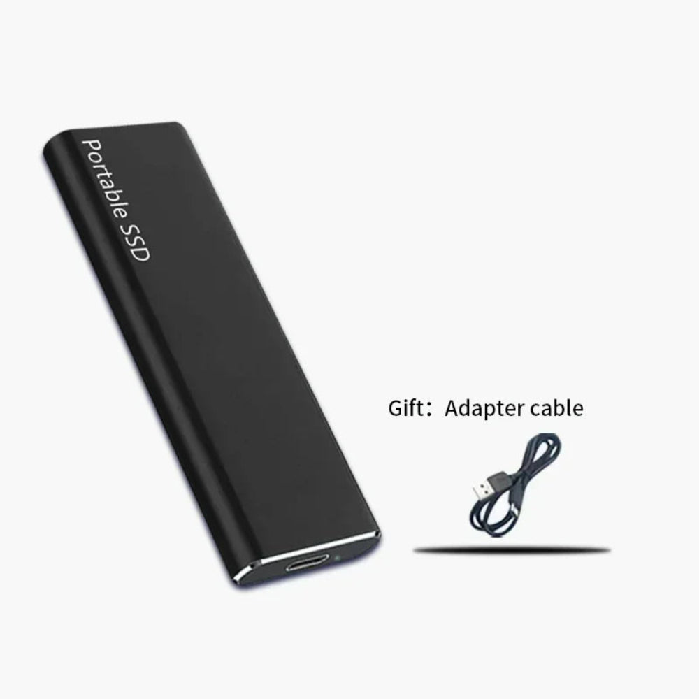Bærbar ekstern SSD-stasjon — slank profil, USB 3.2