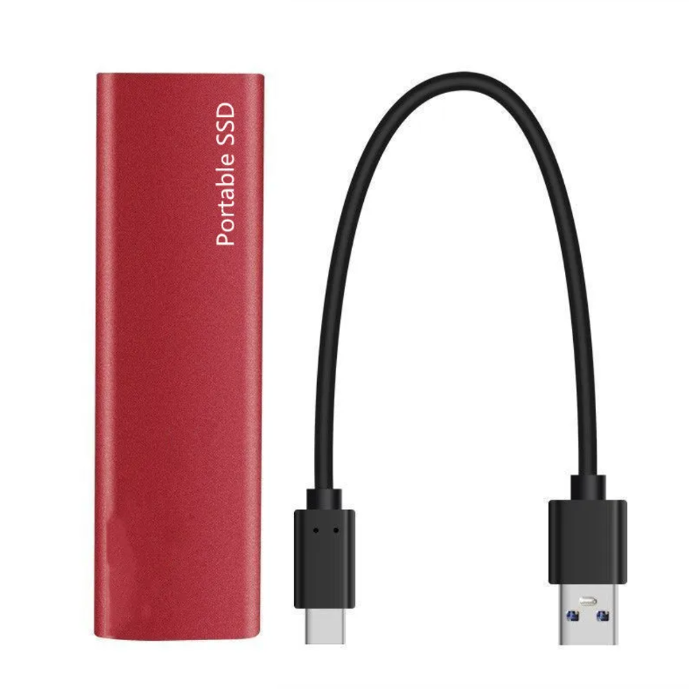 Bærbar ekstern SSD-stasjon — slank profil, USB 3.2