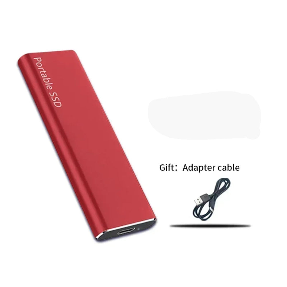 Bærbar ekstern SSD-stasjon — slank profil, USB 3.2
