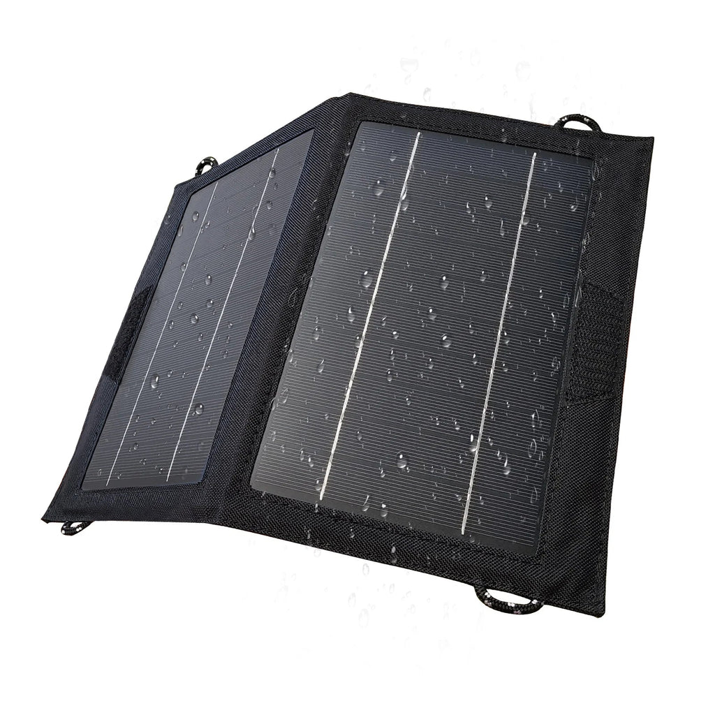 Składana ładowarka solarna 10 W — lekka konstrukcja o masie 260 g, wyjście USB
