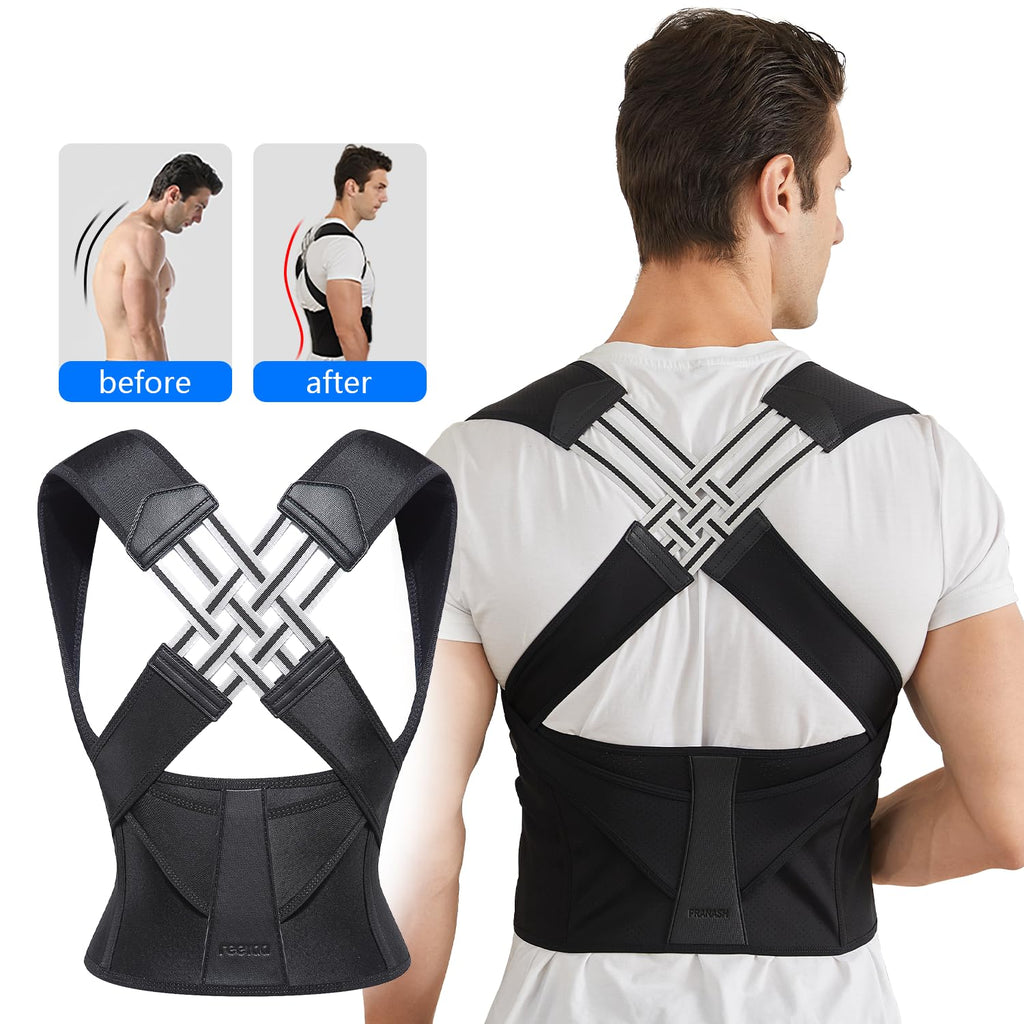 Supporto Regolabile per la Schiena Posture Perfect — Doppie Cinghie Incrociate, Fascia Stabilizzante per la Parte Superiore del Torso