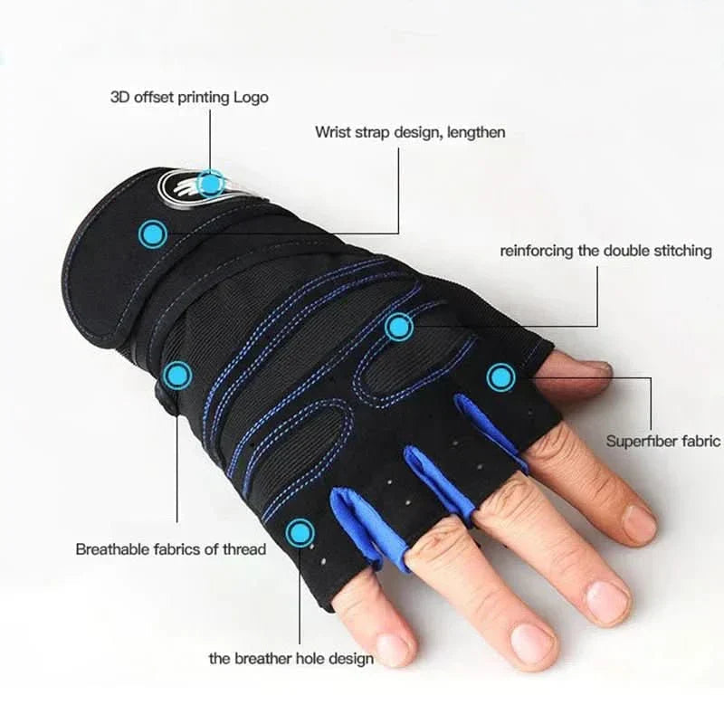 Luvas de ginásio PowerGrip — Proteção contra impactos e suporte para os pulsos