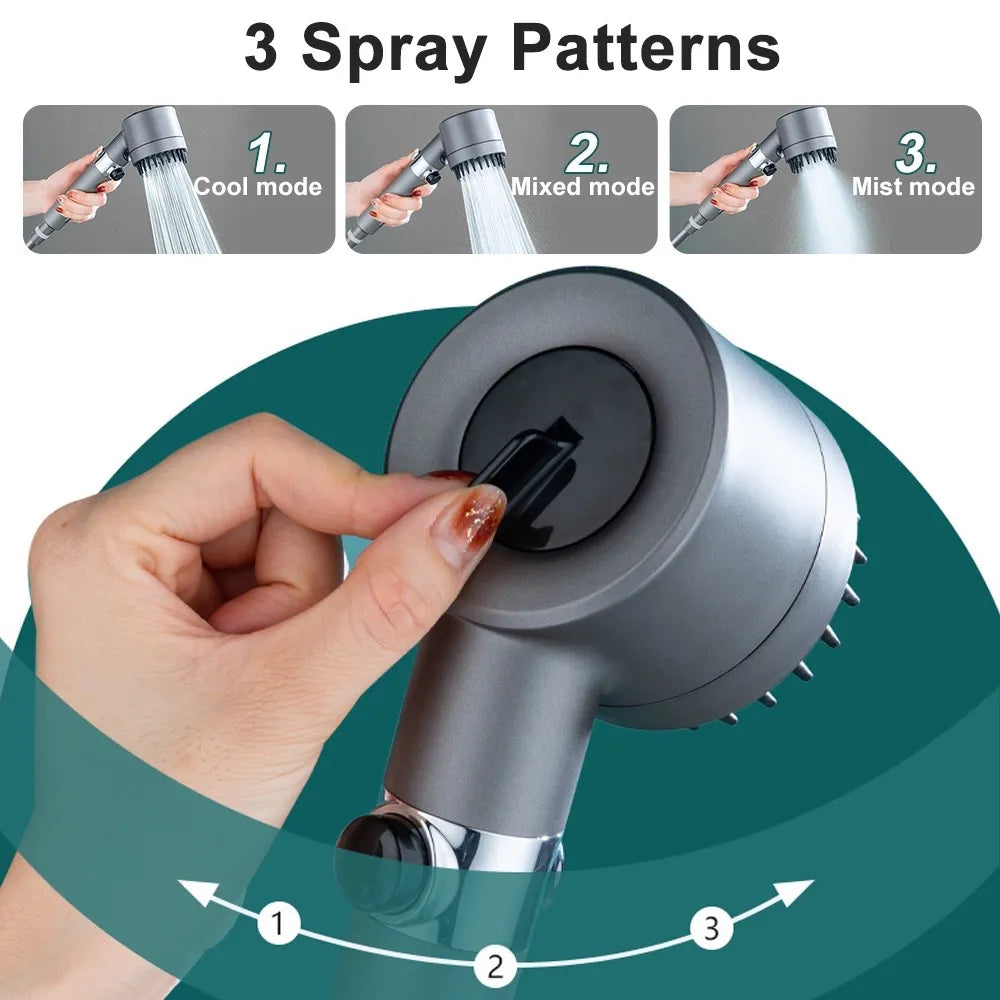 PowerSpray hogedrukdouchekop — filtersysteem met 9 lagen