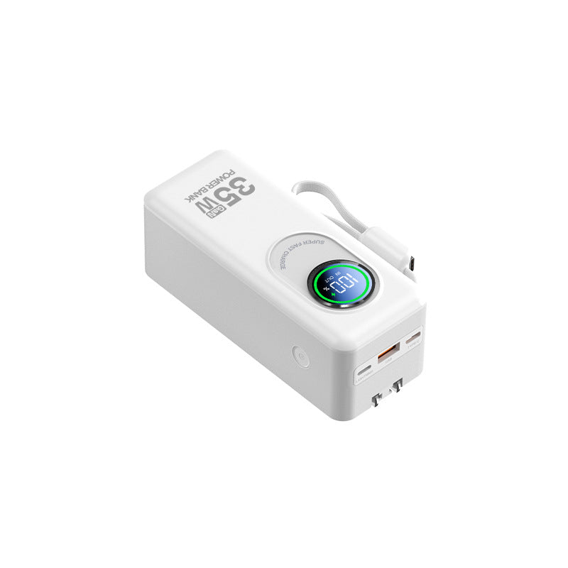 35 W GaN-bærbar lader – kompakt design, integrert LCD-display
