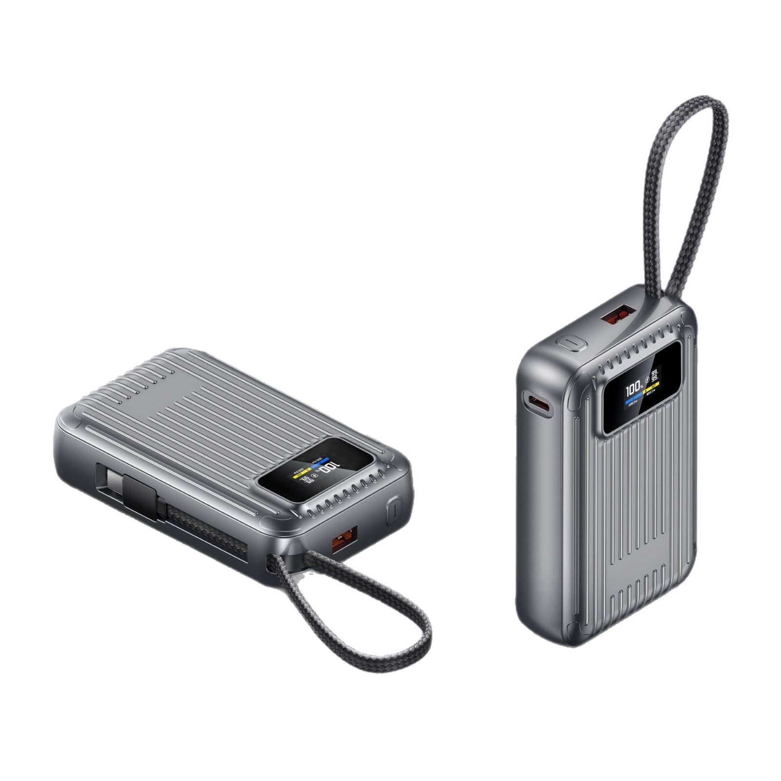Chargeur portable compact — capacité de 10000mAh, écran LCD, charge rapide USB