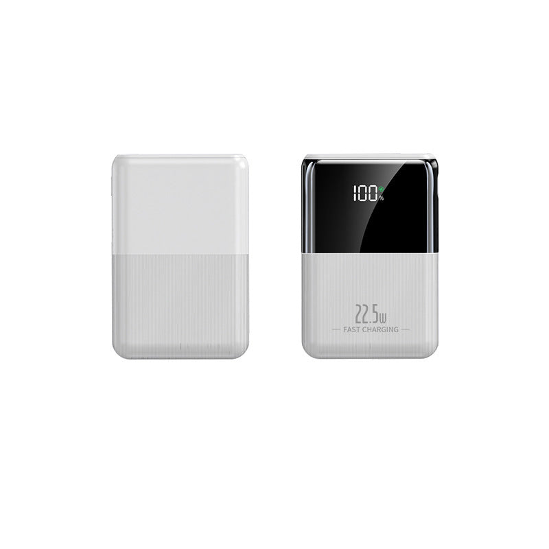Kompakt powerbank på 22.5 W — hurtiglading, LCD-display, bærbar lader med høy ytelse