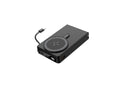 Power bank compacto — visor digital, carregador de indução integrado, tamanho compacto