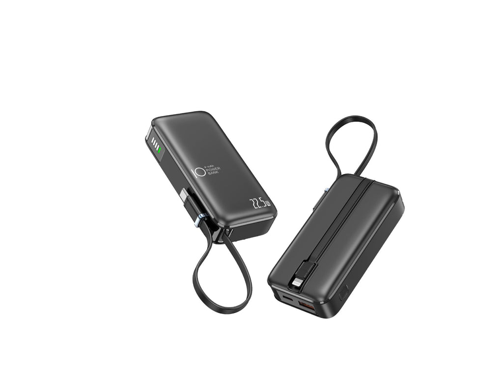 Portable Power Bank — LED Screen, USB-C Fast Charging