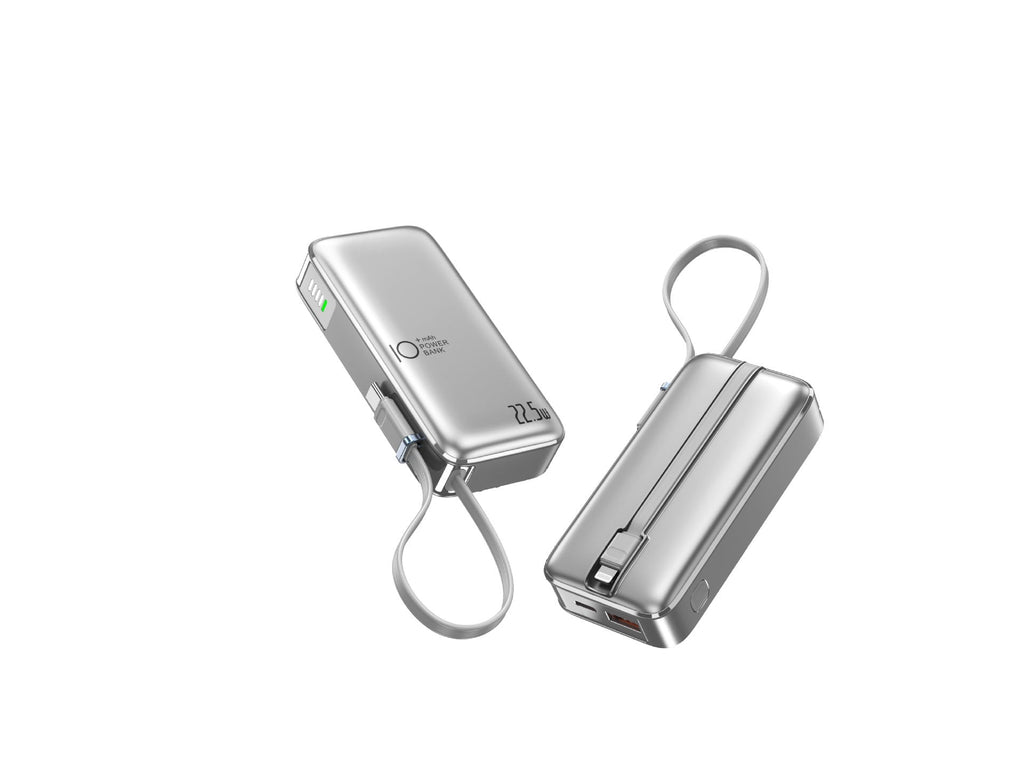 Portable Power Bank — LED Screen, USB-C Fast Charging