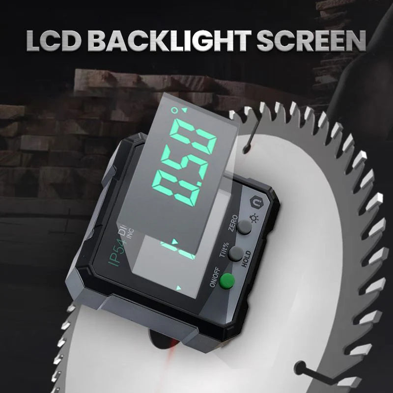 Přesná laserová vodováha - magnetický držák, integrovaný LCD displej, přesná kalibrace úhlu