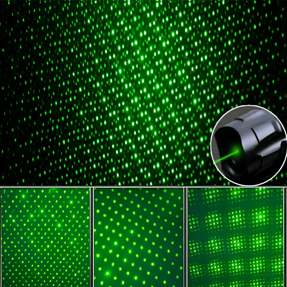 Presisjonslaserpeker med grønn laser, lang rekkevidde og oppladbart batteri