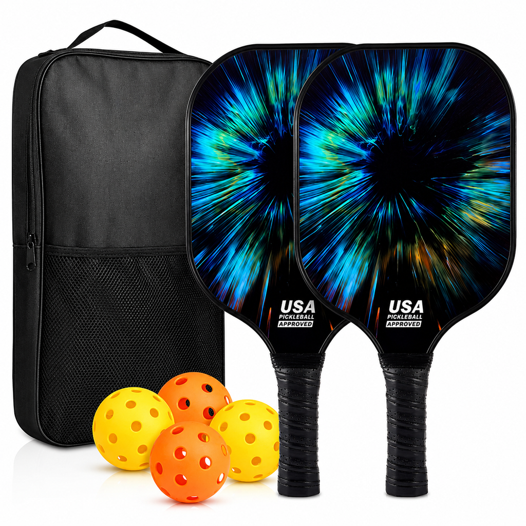 Grafit-paddelsæt til pickleball — let ramme, præcis kontrol
