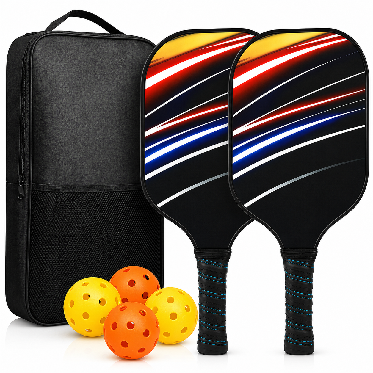 Grafit-paddelsæt til pickleball — let ramme, præcis kontrol