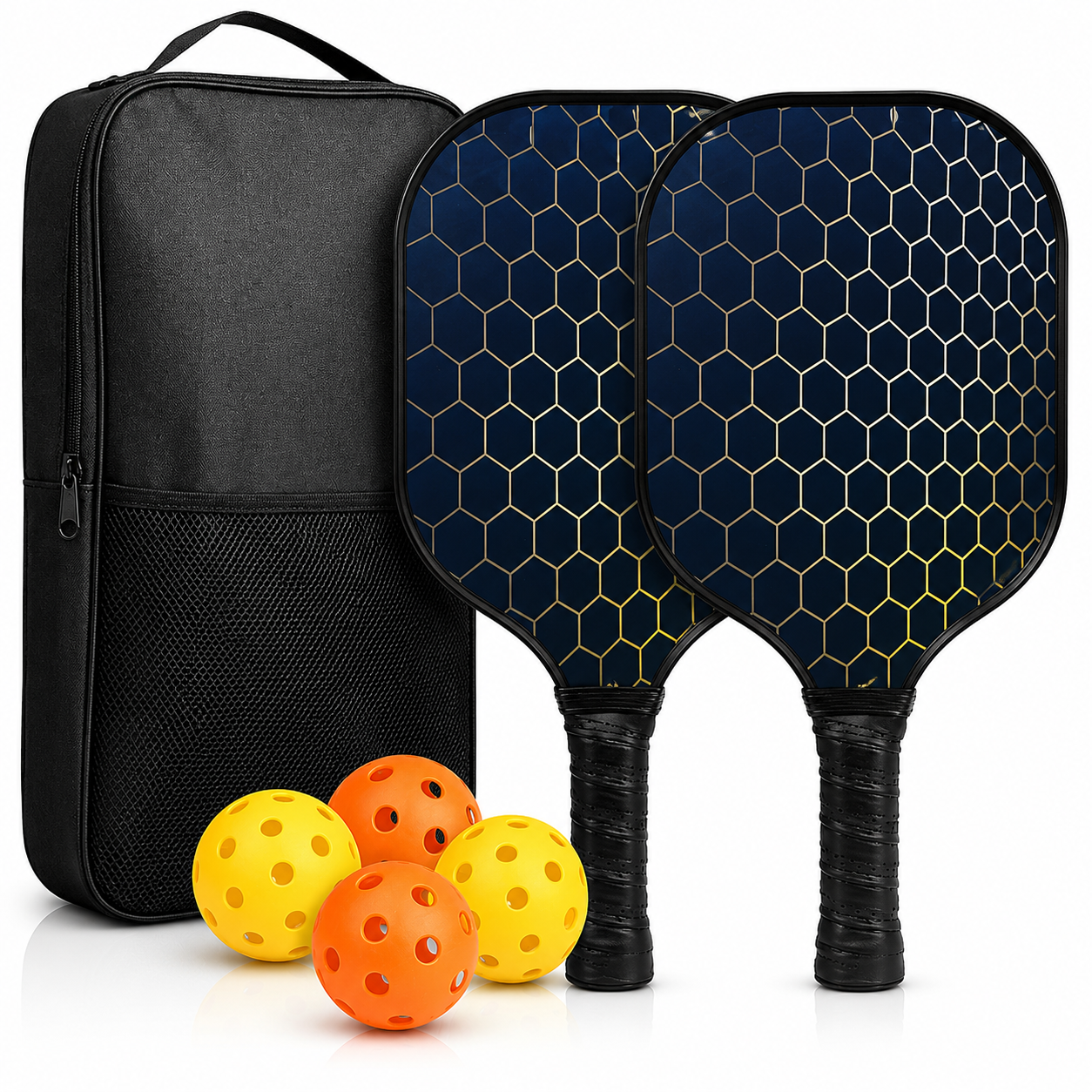 Grafit-paddelsæt til pickleball — let ramme, præcis kontrol