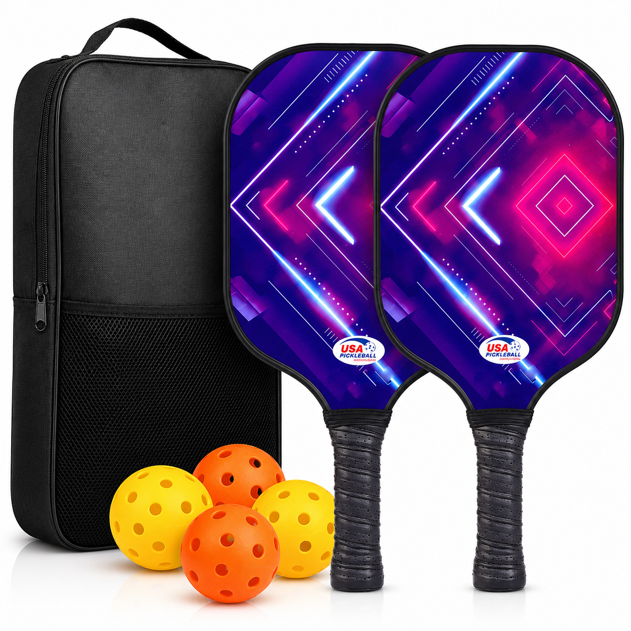 Grafit-paddelsæt til pickleball — let ramme, præcis kontrol