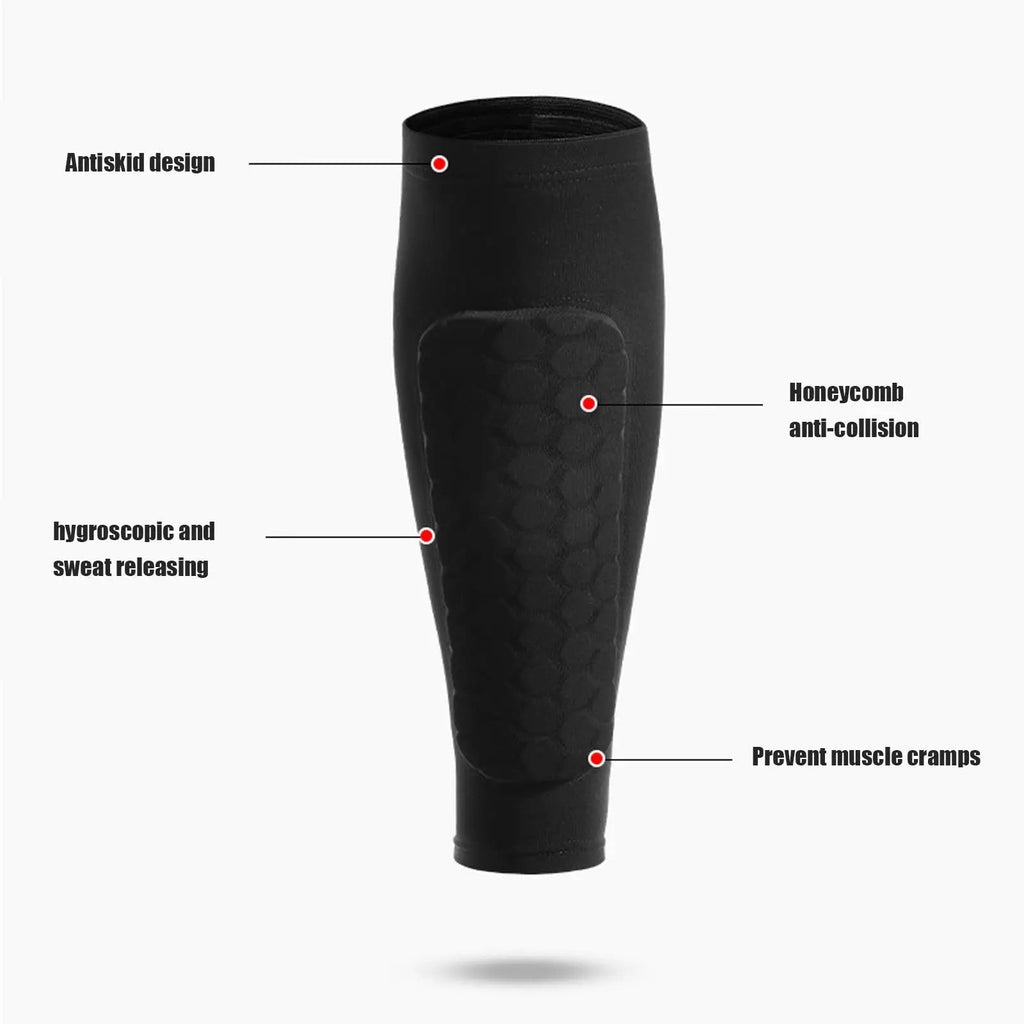 Fodboldskinnebenbeskyttere – bikubedesign, elastiske kompressionsærmer