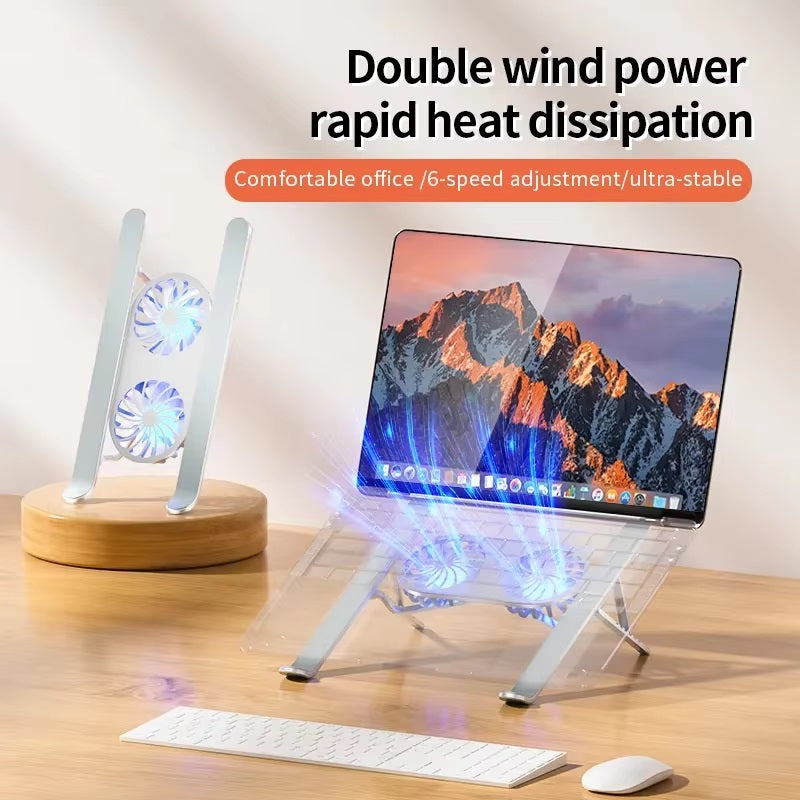 Nastavitelný stojan na notebook ProLift - dva chladicí ventilátory, zvednutí obrazovky do úrovně očí, mechanická naklápěcí základna