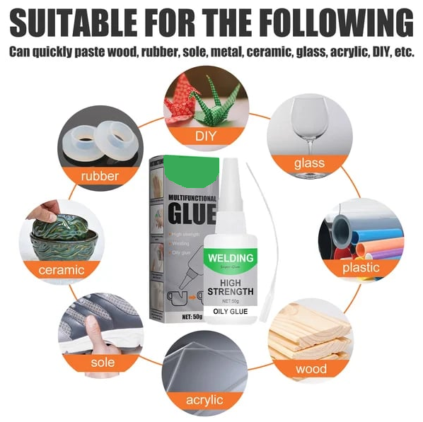 Clear 50ml Super Glue For Plastic And Wood Ceramic And Metal Repairs