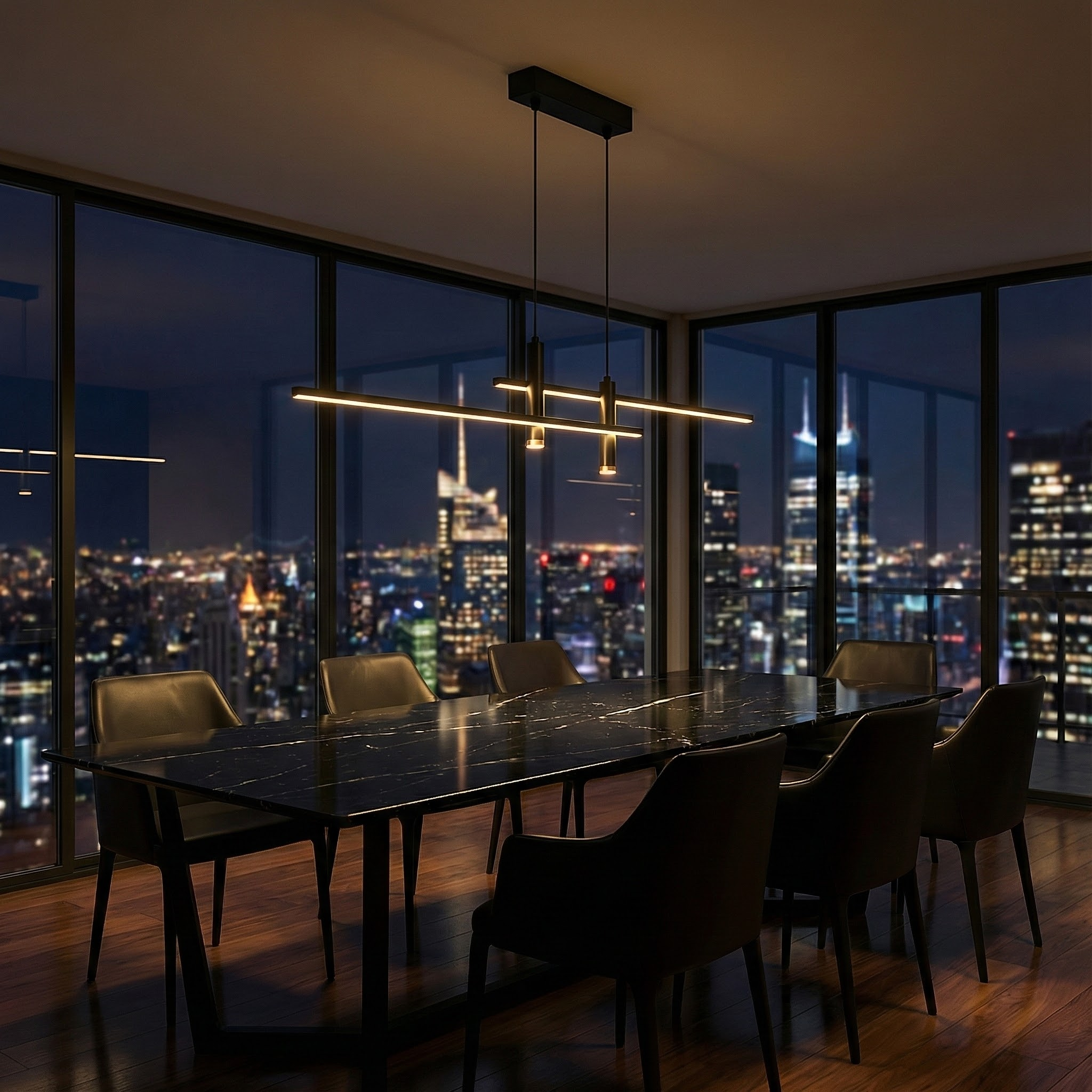 NovaGlow Linear Pendant Light For Modern Kitchen Decor In Stylish Spaces And Homes