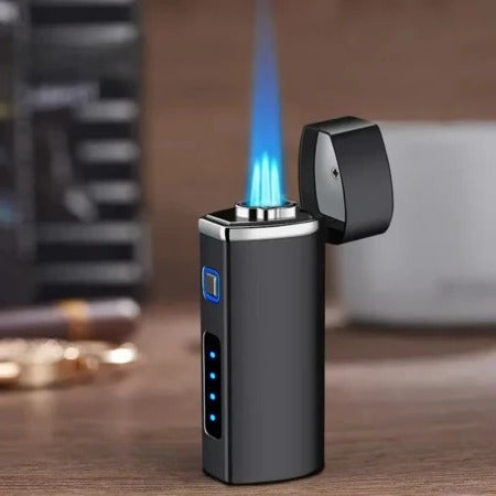 Genopladelig lighter – treflammet jetflamme, berøringsaktivering