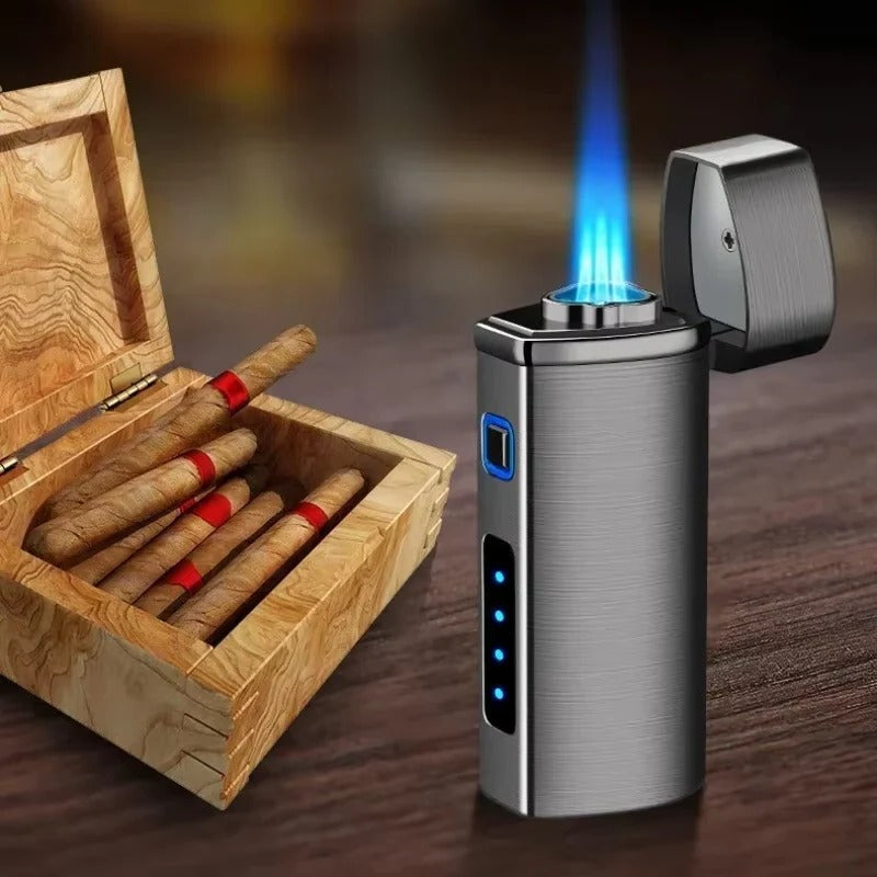 Genopladelig lighter – treflammet jetflamme, berøringsaktivering
