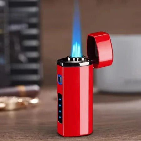 Genopladelig lighter – treflammet jetflamme, berøringsaktivering