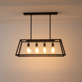 Astra Black Glass Pendant Light For Kitchen Sleek Industrial Style Ceiling Fixture