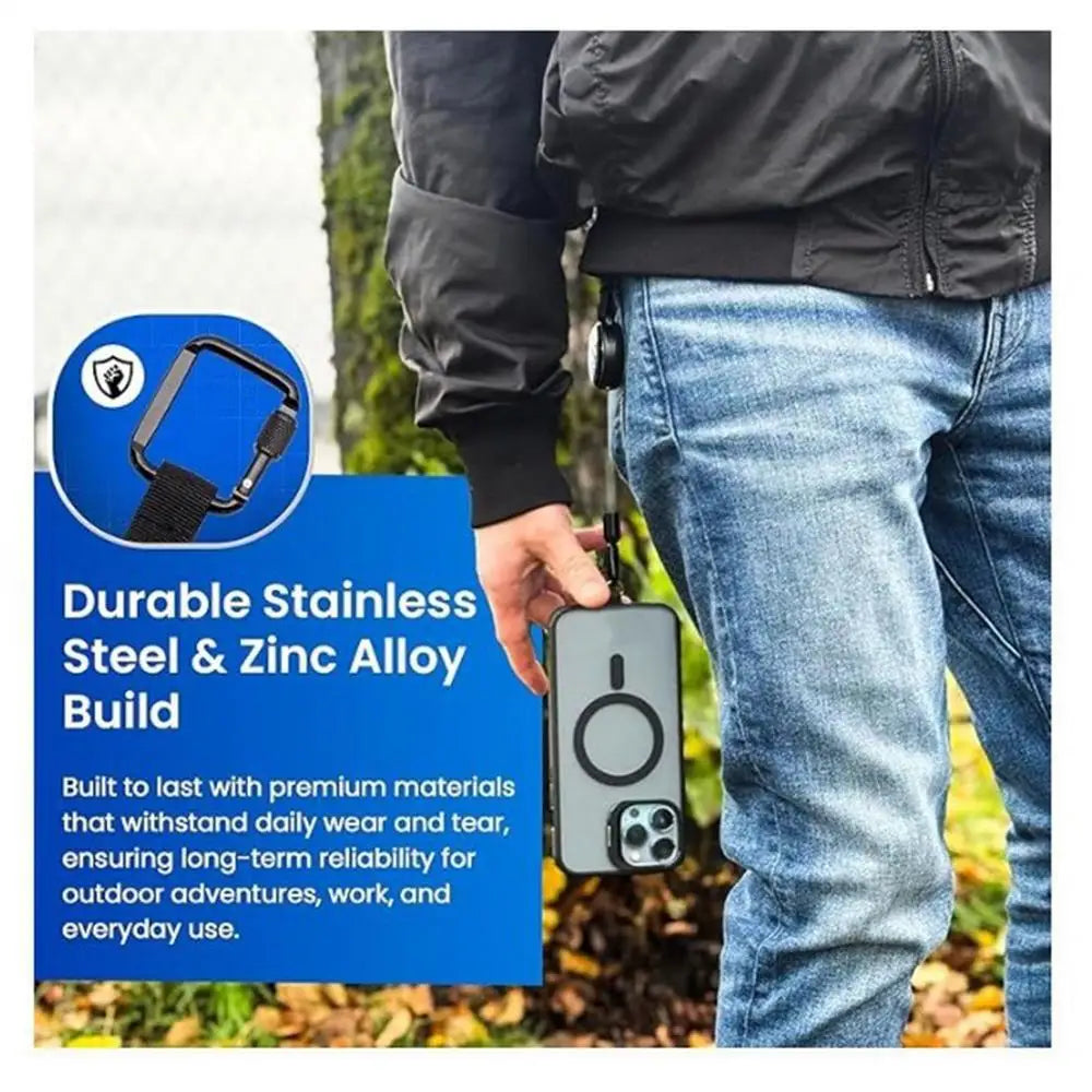 Extendable Phone Holder — Retractable Belt Clip & Anti Theft Design