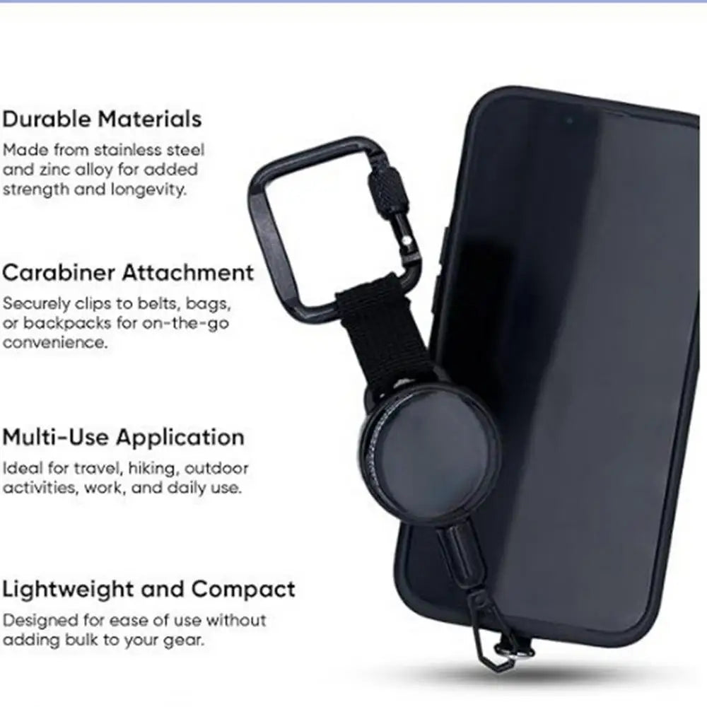 Extendable Phone Holder — Retractable Belt Clip & Anti Theft Design