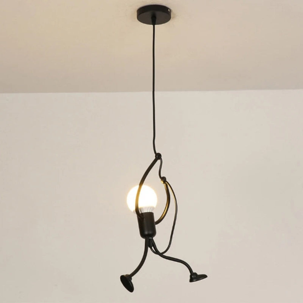 Nastavitelný hnědý závěsný stropní lustr s vintage kovovým designem do obývacího pokoje