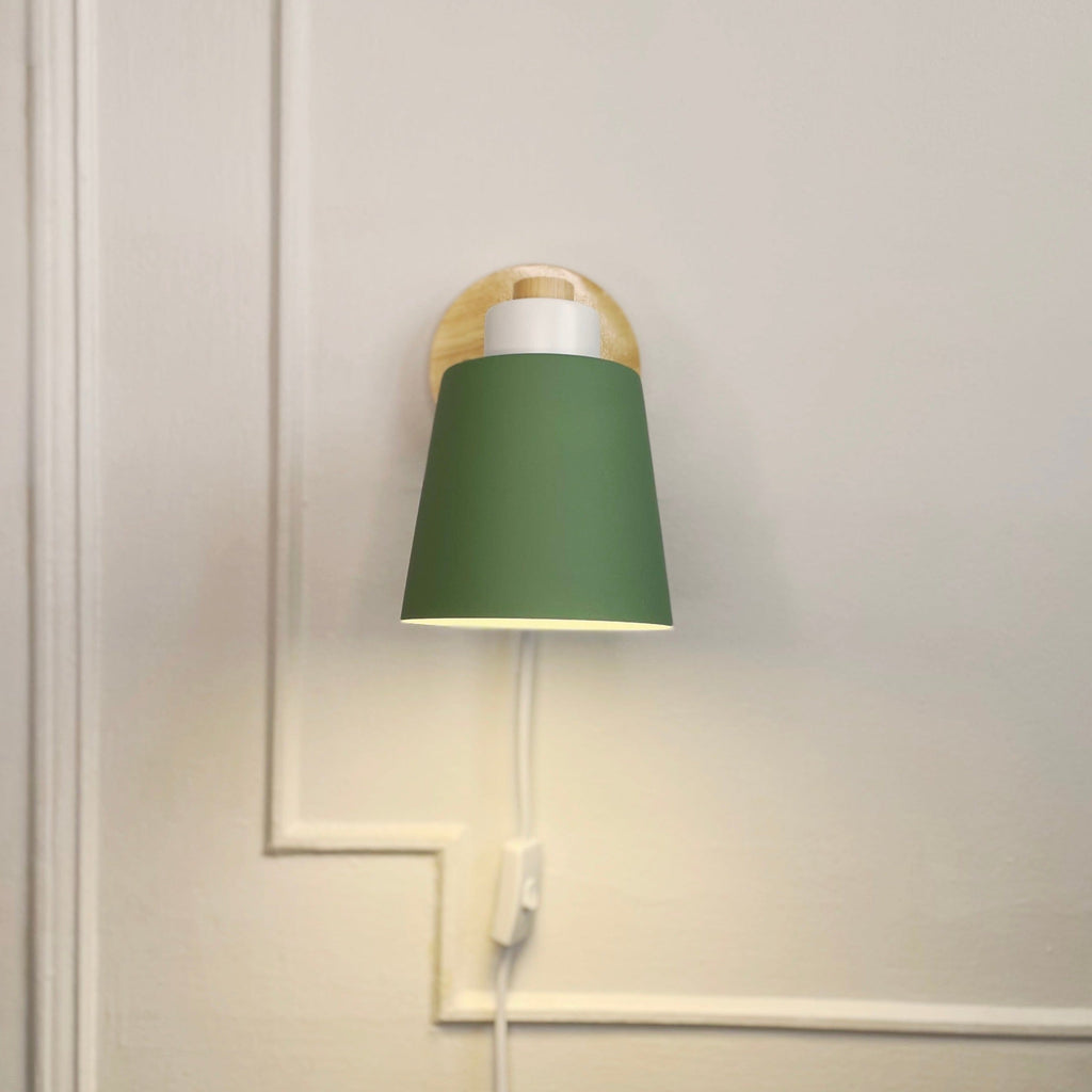 Rotatable Wall Lamp With Wood And Metal, E27 Reading Light, Scandinavian Style