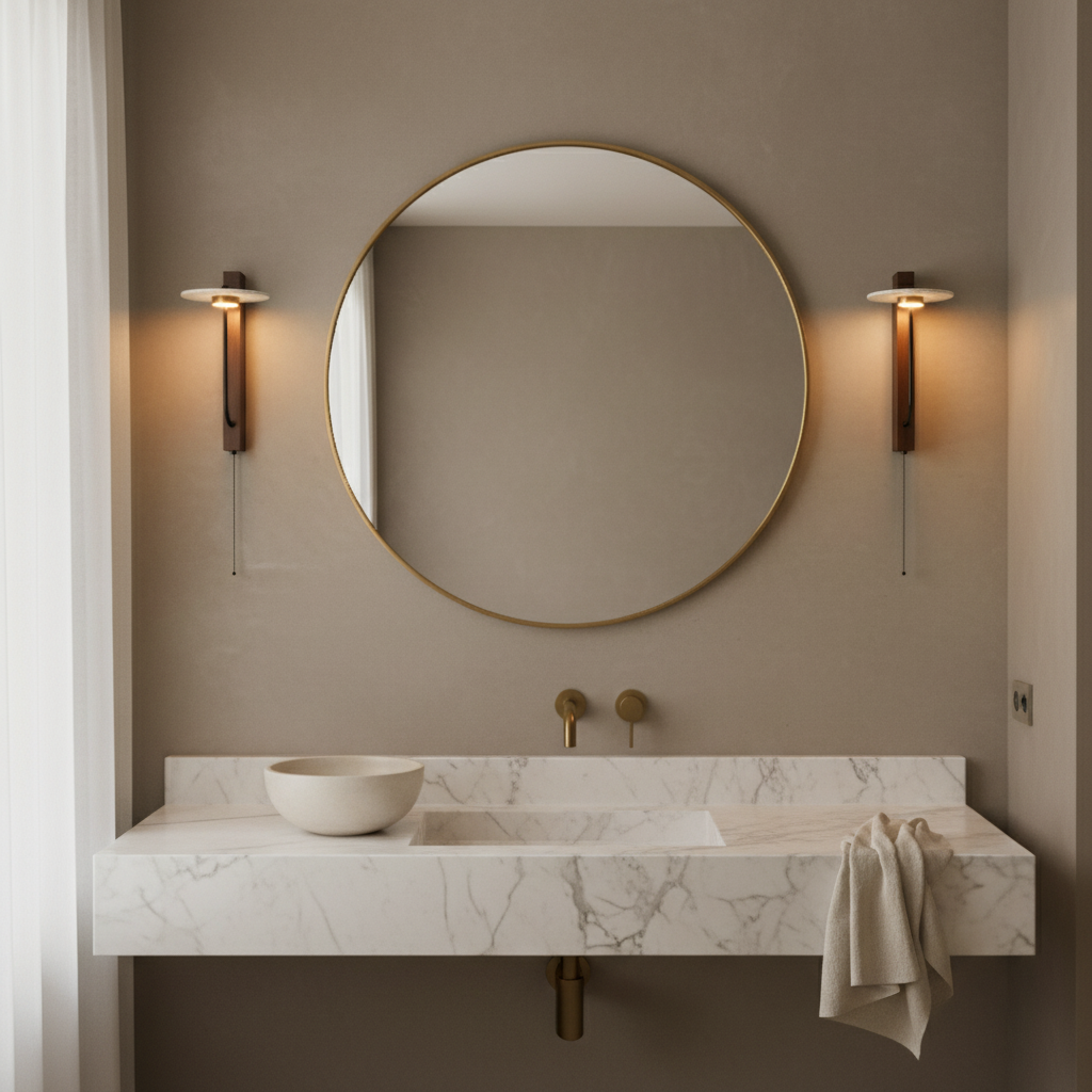 TerraLuma Natural Material Wall Sconce With Lighting For Cozy Ambience Home Decor