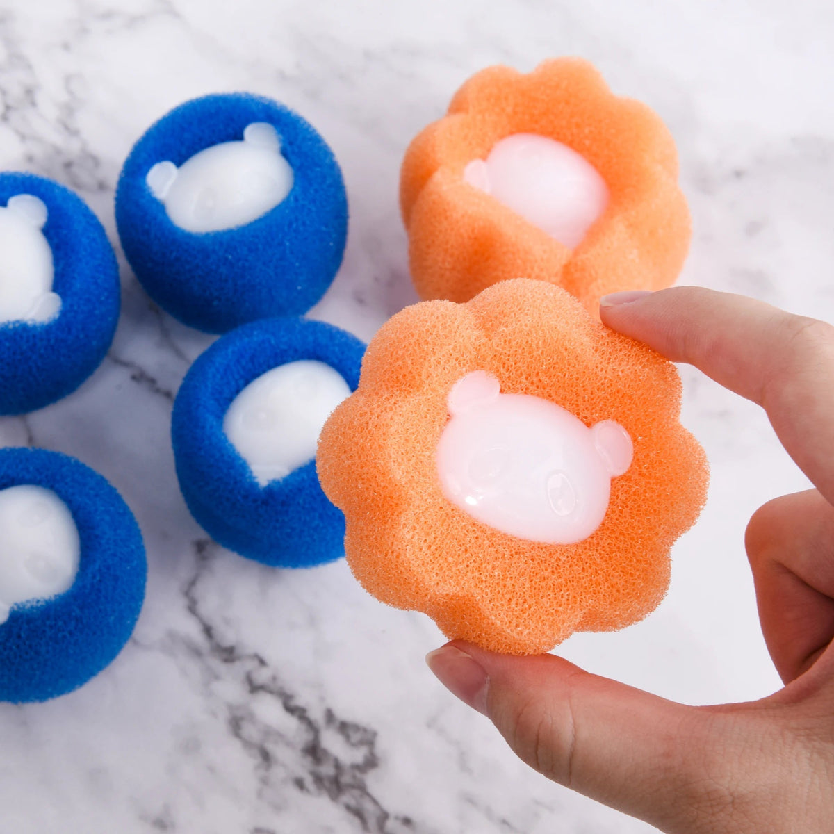 6 boules de lavage réutilisables contre les poils d’animaux et les peluches — lot de 6