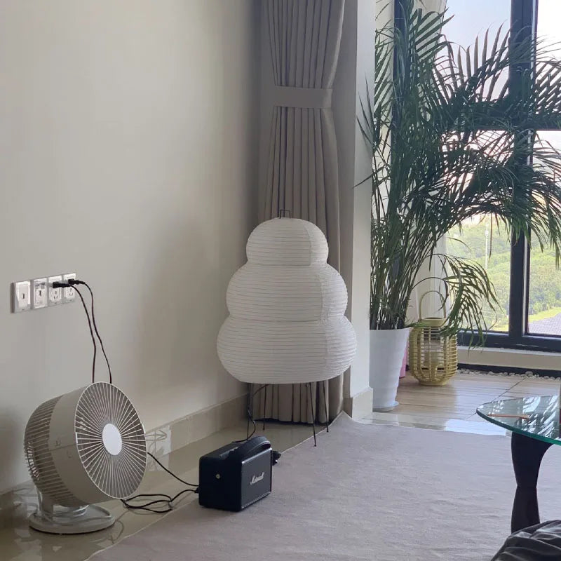Kairo Desk Lamp With Rice Paper Shade For Warm Ambient Light And A Three Setting Dimmer