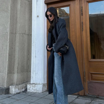 Pardessus à revers en laine