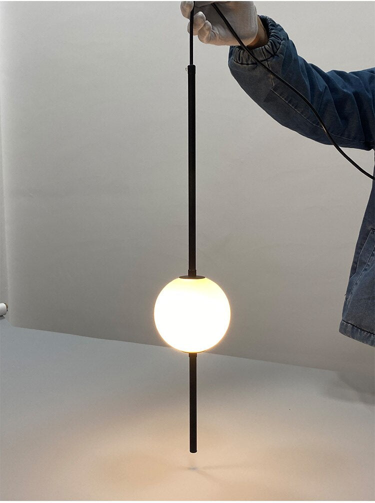 OrionGlow Glass Orb Pendant Light For Modern Dining Rooms And Bedrooms Minimalist Ceiling Fixture