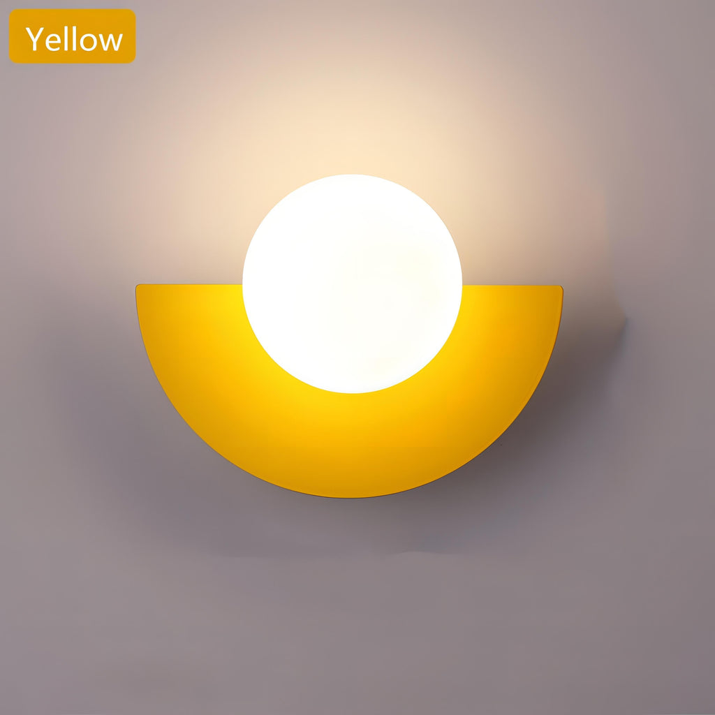 Aurelia Nordic Semicircular LED Wall Light For Living Areas That Delivers A Soft Even Glow
