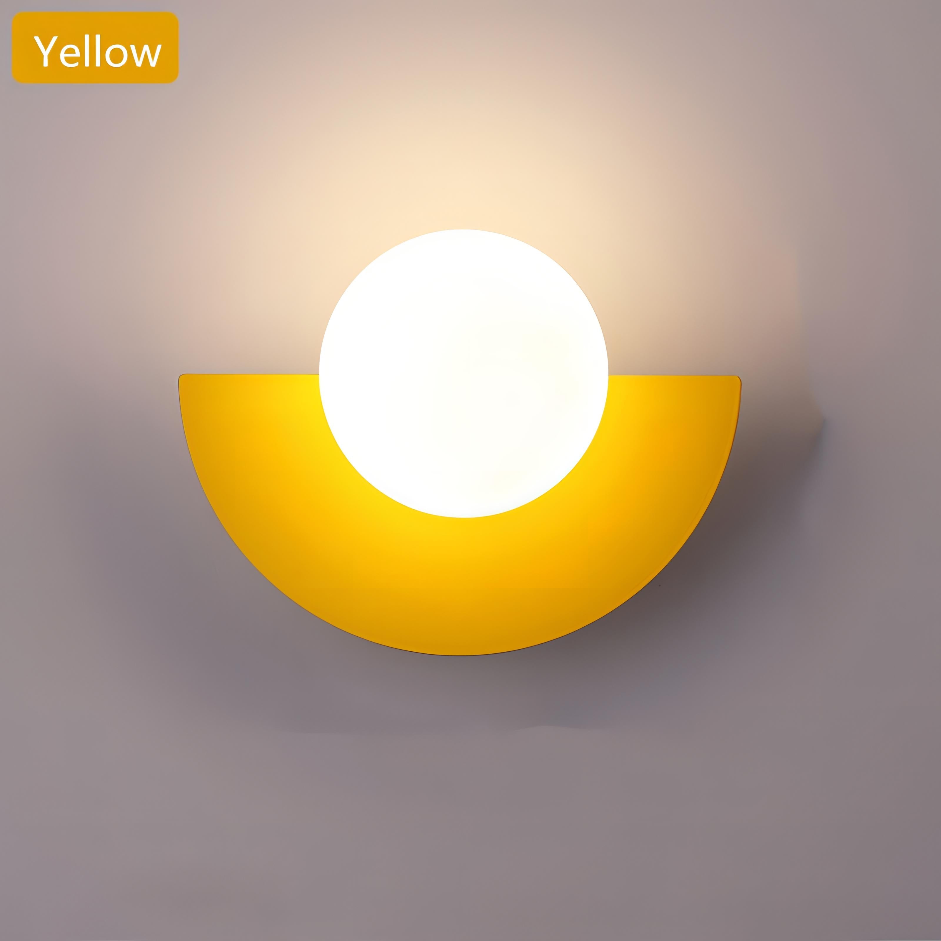 Aurelia Nordic Semicircular LED Wall Light For Living Areas That Delivers A Soft Even Glow