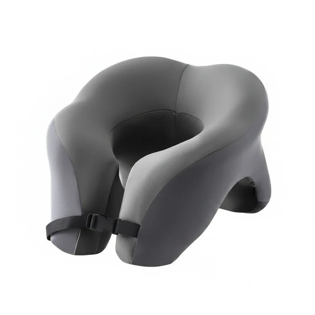 Cuscino da viaggio in memory foam MEMOFLEX — Supporto ergonomico per il collo, per viaggiare comodamente