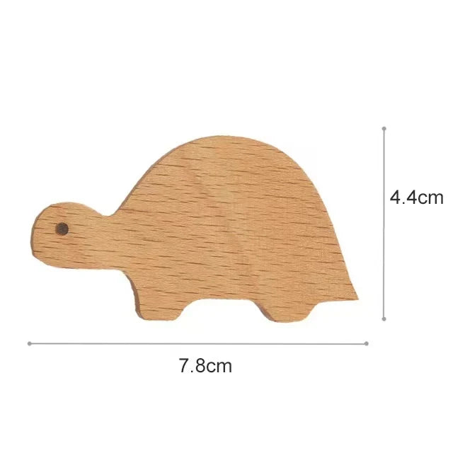 Wooden Animal Wall Hooks Self Adhesive Coat Rack For Kids Room Scandinavian Wall Decor