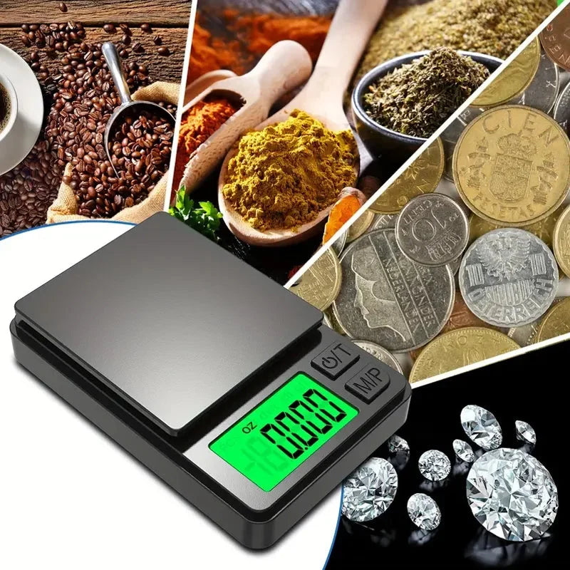 Digitale Taschenwaage — Präzision von 0.01 g oder 0.1 g, hintergrundbeleuchtetes Display