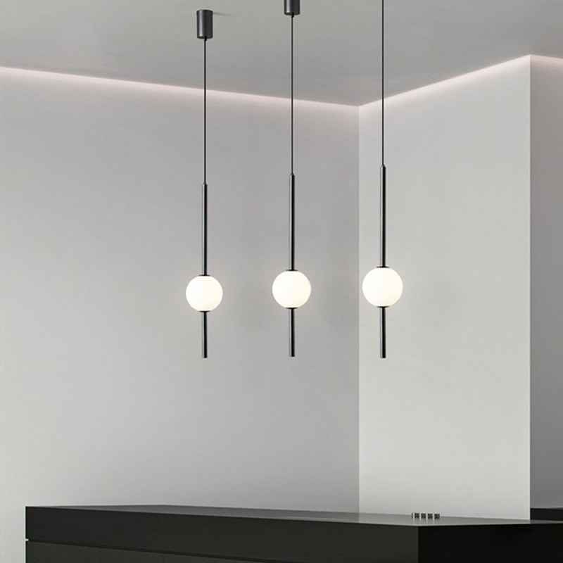 OrionGlow Glass Orb Pendant Light For Modern Dining Rooms And Bedrooms Minimalist Ceiling Fixture