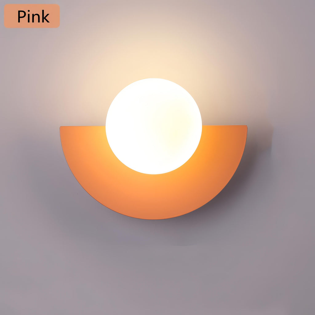 Aurelia Nordic Semicircular LED Wall Light For Living Areas That Delivers A Soft Even Glow