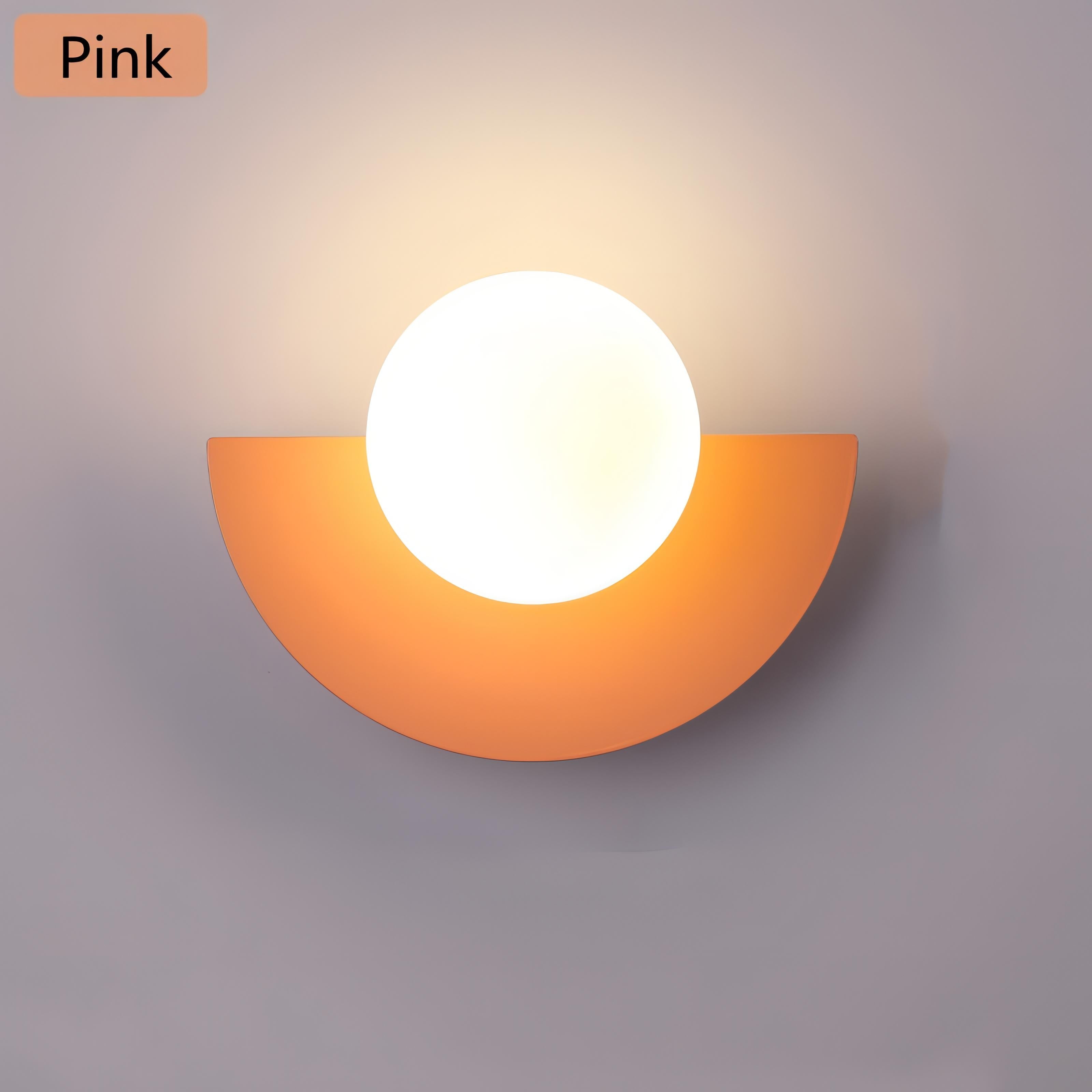 Aurelia Nordic Semicircular LED Wall Light For Living Areas That Delivers A Soft Even Glow