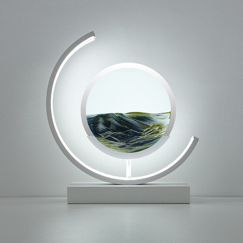 LumenVale Sandscape Lamp With Moving Sand Patterns For Calming Spaces In Modern Homes And Offices