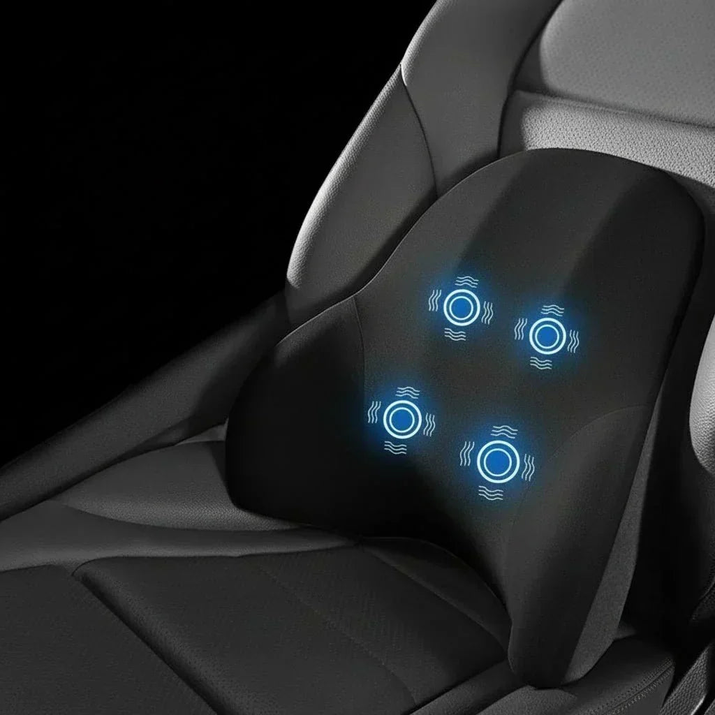 NovaFlex 電動ネック＆腰部サポートピロー — 人間工学に基づく曲線設計