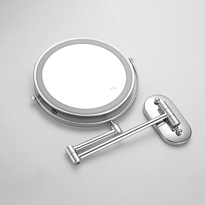 Rechargeable LED Vanity Mirror With Adjustable Lighting And Magnification